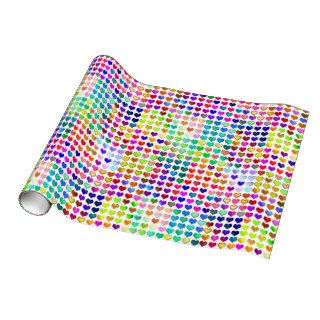 Colorful Rainbow Hearts Wrapping Paper