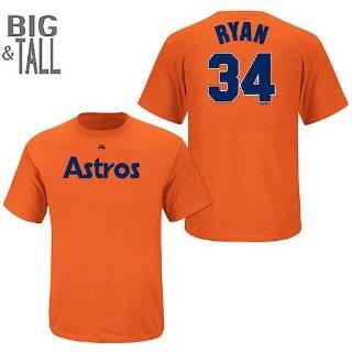 Houston Astros Nolan Ryan Cooperstown Adult Orange Player T Shirt  Sports & Outdoors