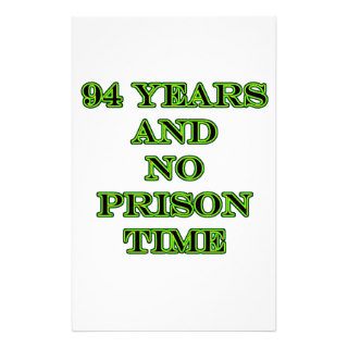 94 No prison time Customized Stationery