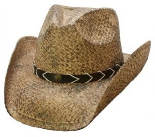 Cov ver Hats Organic Raffia Straw Western Cowboy Hat