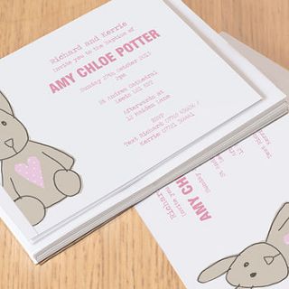 12 christening /baptism invitations by lucy sheeran
