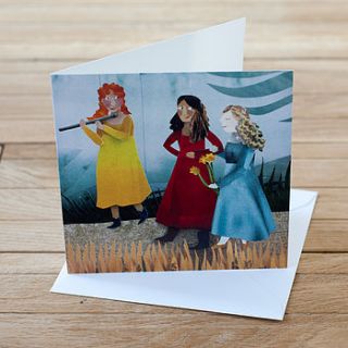 damsels greetings card by kate slater