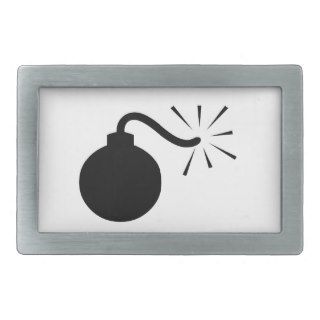 Bomb Silhouette Image Belt Buckles