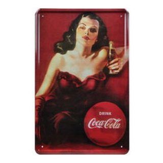 Coca Cola Retro Vintage Tin Sign 7.9" x 11.9"   Door Letters And Numbers
