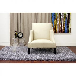 Heddery Cream Fabric Modern Club Chair