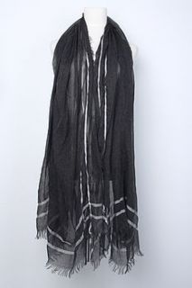 black and white stripe scarf by miss shorthair