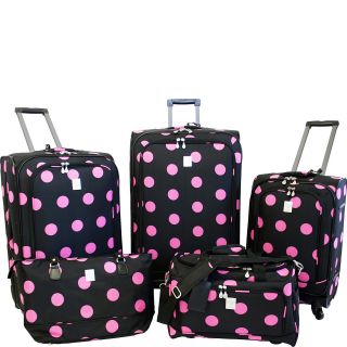 Jenni Chan Dots 5 Piece Spinner Luggage Set