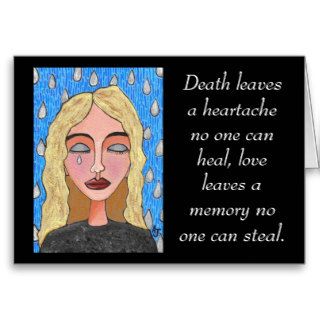 Death leaves a heartache  sympathy card