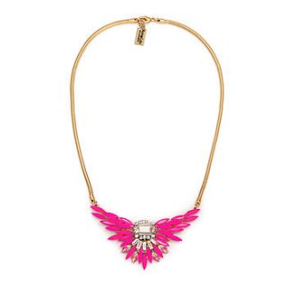 neon pink statement necklace by anna lou of london