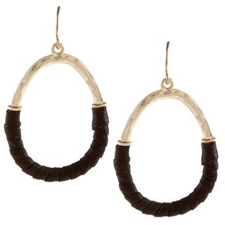 Kenneth Cole Goldtone Brown Wrap Dangle Earrings Kenneth Cole Fashion Earrings