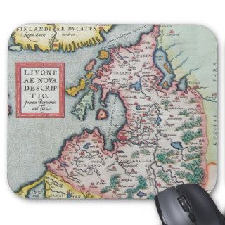 Old map of Livonian Confederation mousepad