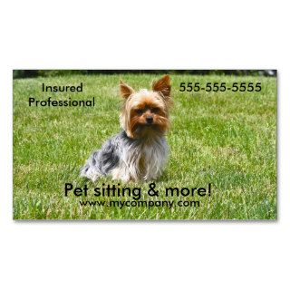 Dog sitting, pet sitting, dog care business card