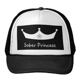 Sober Princess black & white Baseball cap Trucker Hats