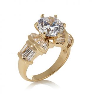 3.90ct Absolute™ Round and Baguette Sides Ring