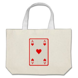 Poker card ace tote bags