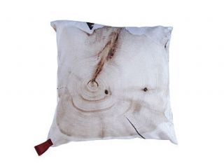 wood slice cushion by lotta cole design