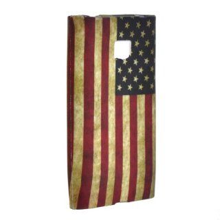 Generic Retro Stars and Stripes Flag Of America Soft Case Cover for LG E400 E405 Optimus L3 4.7" x 2.6" x 0.5 Cell Phones & Accessories