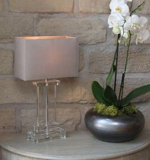 rectangle clear crystal table lamp by cowshed interiors