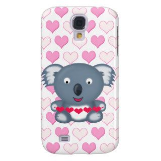Cute Kawaii Valentine's Koala Bear Cartoon Samsung Galaxy S4 Cases