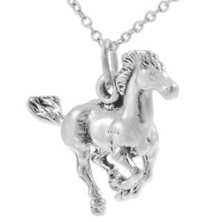 Tressa Collection Sterling Silver Running Horse Necklace