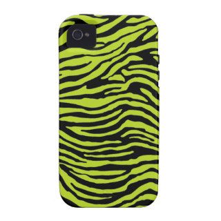 Green zebra stripe vibe iPhone 4 cases
