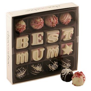 best mum handmade chocolate and truffle box by chocolate on chocolate