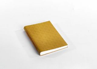 embossed recycled leather journal by nkuku