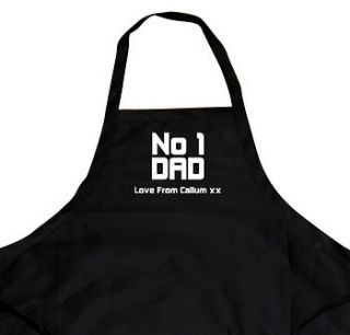 personalised number one dad chef's apron by sleepyheads