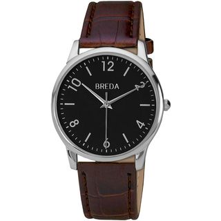 Breda Men's 'Andrew' Classic Black Dial Leather Band Watch Breda Men's More Brands Watches