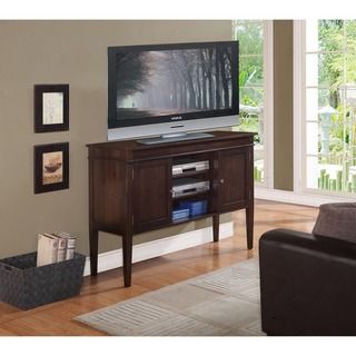 Richland Collection Dark Tobacco Brown 54 inch Wide Tall TV Media Stand WyndenHall Entertainment Centers