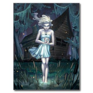 Grimm Fairy Tales #63 Magic Ghost Spirit in Swamp Postcard