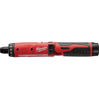 Milwaukee M4 1/4in. Hex Screwdriver Kit with 2 Batteries and Charger, Model# 2101-22  Cordless Drills
