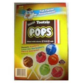 Tootsie Pops Fun Flavor Assortment 100 pops  Suckers And Lollipops  Grocery & Gourmet Food