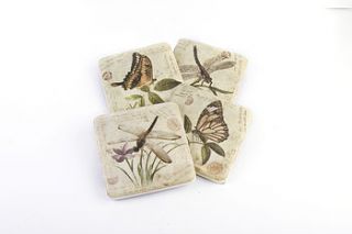butterfly coasters by little red heart