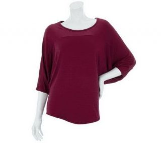 Lizzie Parker Dolman 3/4 Sleeve Soft Scoopneck T shirt —