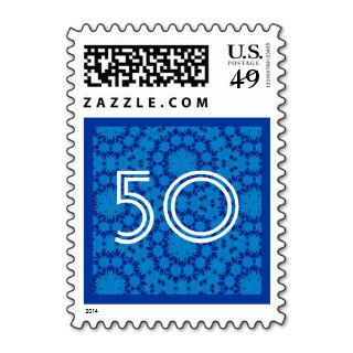 50th Fifty Birthday Party Striped Number V23 Postage Stamp