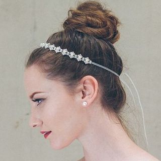 carmen pearl and crystal wedding headband by debbie carlisle