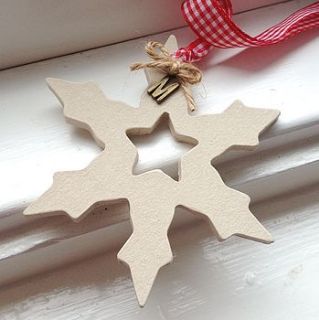 personalised christmas snowflake keepsake by cherry pie lane