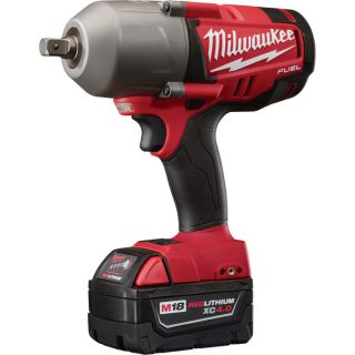 Milwaukee M18 FUEL 1/2in. High Torque Impact Wrench with Pin Detent Kit — Two M18 RedLithium XC 4.0 Batteries, Model# 2762-22  Impact Wrenches