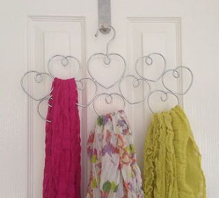 ivy, hearts or fleur chrome scarf hanger by not a jewellery box