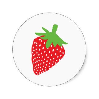 red strawberry icon stickers