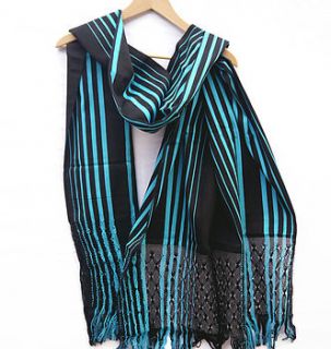 oversized mexican rebozo scarf, with stripes by chilpa