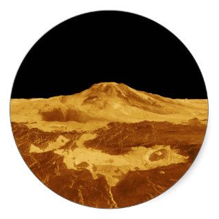 Venus   3D Perspective View of Maat Mons Stickers
