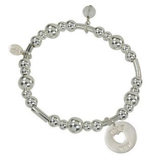 personalised silver charm bracelet by emma hadley