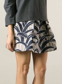 Kenzo Palm Print Denim Skirt   Start