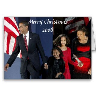 President Obama First Family Christmas 2008 Card