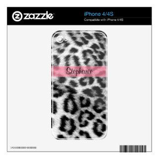 Personalized Snow Leopard Skin For The iPhone 4S