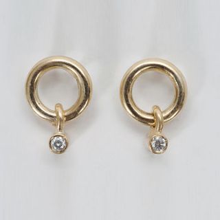 18ct gold circle earrings by engell