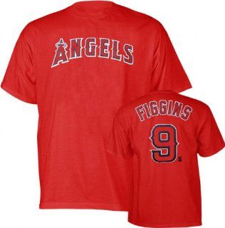 Chone Figgins Red Majestic Name and Number Los Angeles Angels of Anaheim T Shirt  Athletic T Shirts  Sports & Outdoors