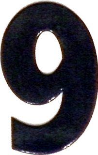 Bold Black Reflective Mailbox or House Number   9   Size 3"   (select size (2", 3", 4", 5" or 6") and digit (0 9) in dropdown menus)   Thick, Die cut PVC    
